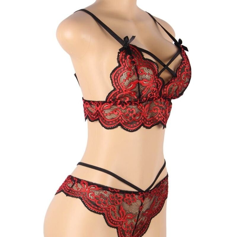 SUBBLIME - SET COMPLETO DUE PEZZI IN PIZZO E PANTALONE M/M - SUBBLIME SETS - Intimo per le occasioni speciali | The Game Lingerie