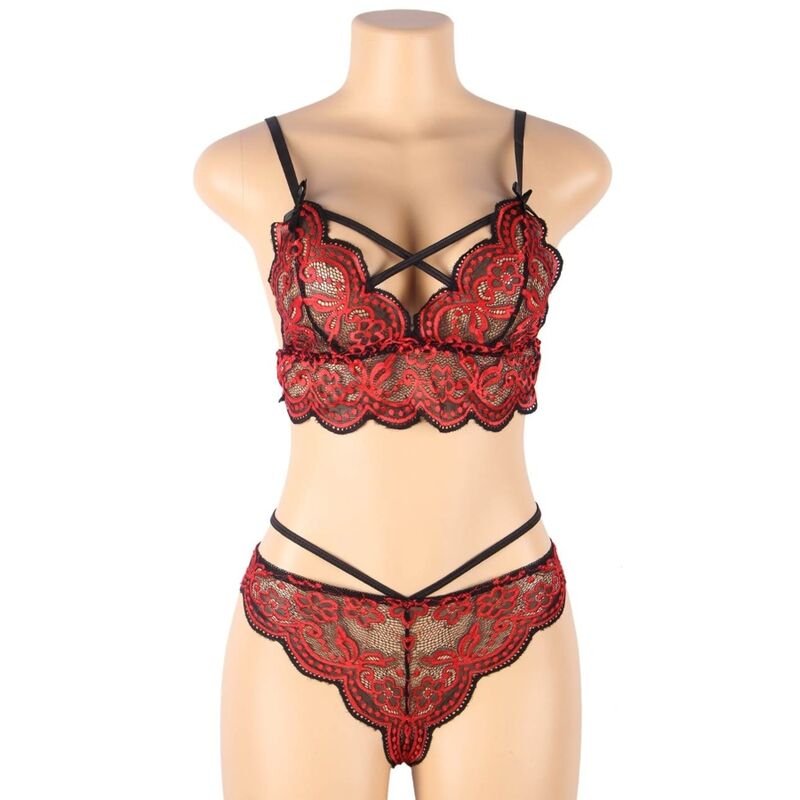 SUBBLIME - SET COMPLETO DUE PEZZI IN PIZZO E PANTALONE M/M - SUBBLIME SETS - Intimo per le occasioni speciali | The Game Lingerie
