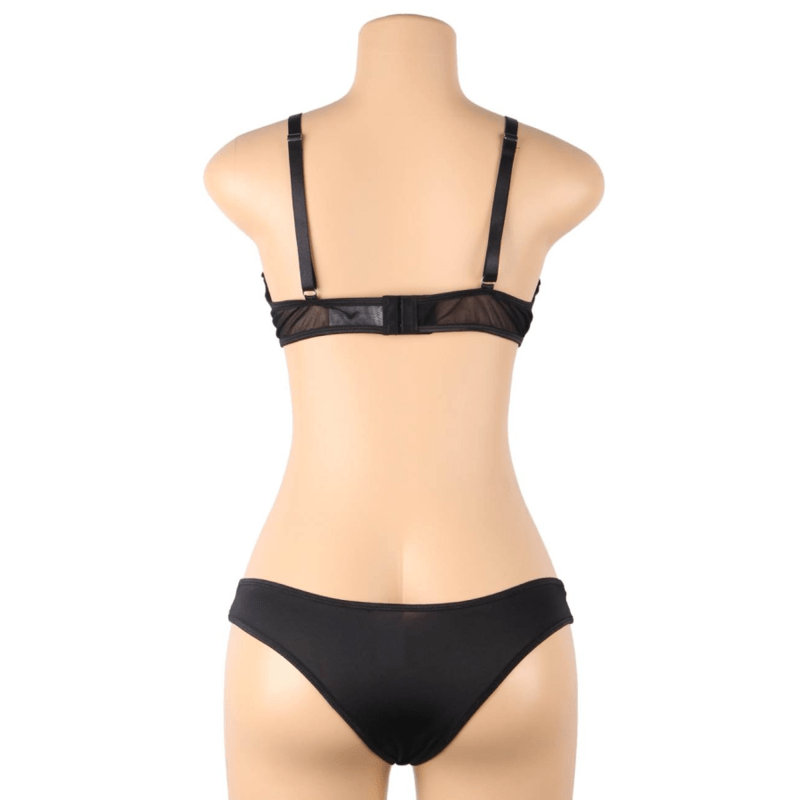 SUBBLIME - SET DUE PEZZI DI REGGISENO TRASPARENTE E STRISCE S/M - SUBBLIME SETS - Intimo per le occasioni speciali | The Game Lingerie