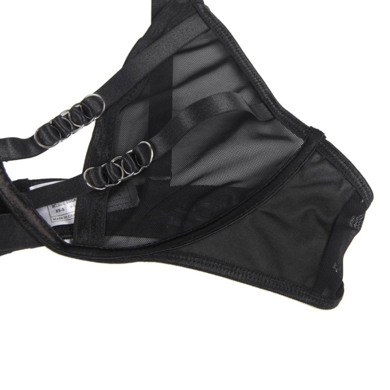 SUBBLIME - SET DUE PEZZI DI REGGISENO TRASPARENTE E STRISCE S/M - SUBBLIME SETS - Intimo per le occasioni speciali | The Game Lingerie