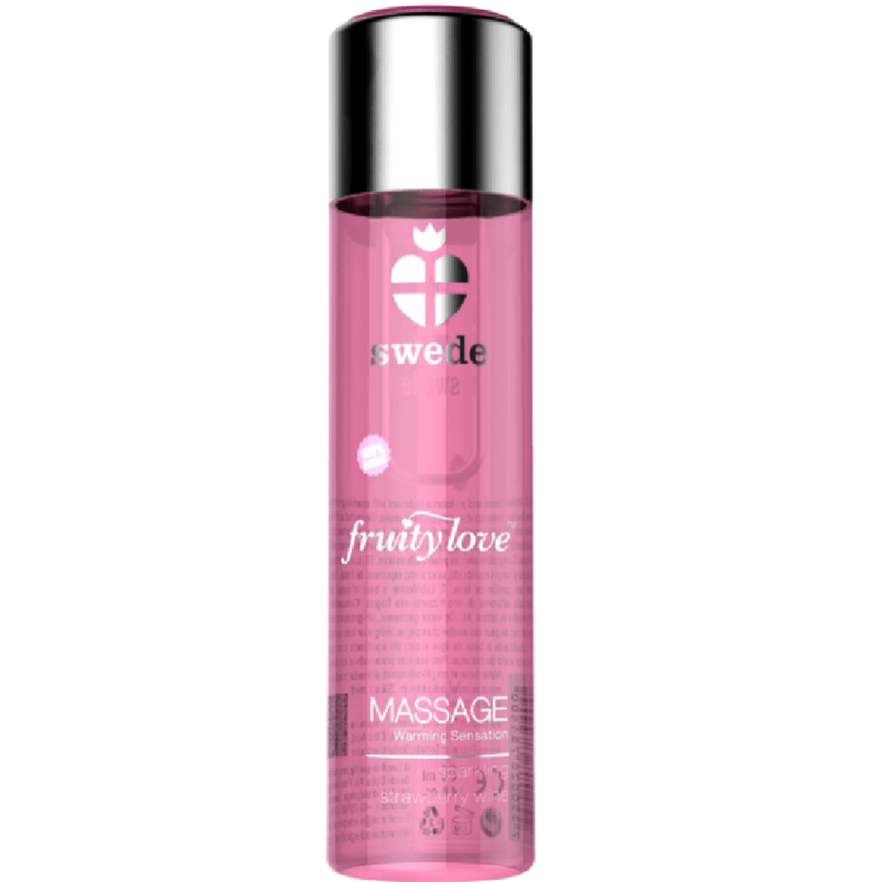 SWEDE - FRUITY LOVE EFFETTO RISCALDANTE OLIO DA MASSAGGIO VINO FRAGOLA FRAGOLA 120 ML - SWEDE - Intimo per le occasioni speciali | The Game Lingerie
