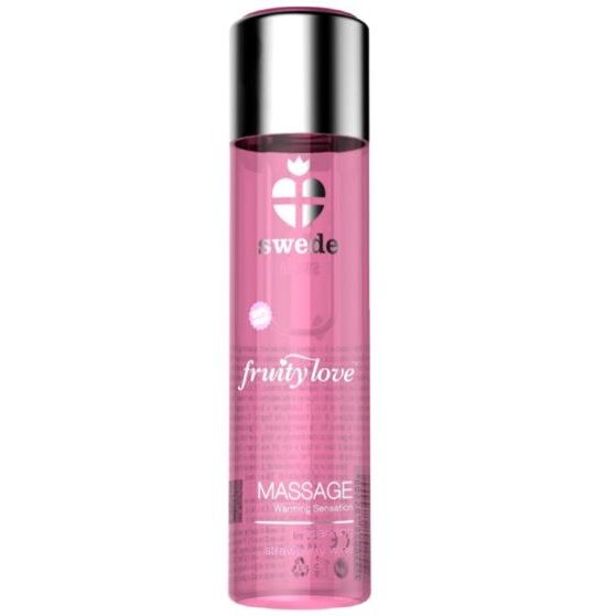 SWEDE - FRUITY LOVE HEAT EFFECT OLIO FRAGOLE CON CHAMPAGNE 60 ML - SWEDE - Intimo per le occasioni speciali | The Game Lingerie