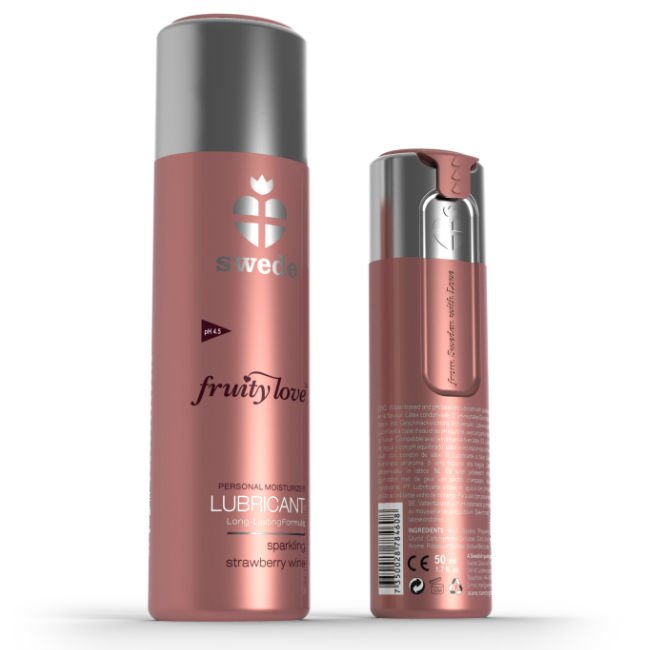 SWEDE - FRUITY LOVE LUBRIFICANTE FRAGOLA FRAGOLA VINO 50 ML - SWEDE - Intimo per le occasioni speciali | The Game Lingerie