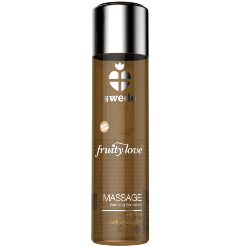 SWEDE - FRUITY LOVE OLIO DA MASSAGGIO EFFETTO RISCALDANTE CIOCCOLATO FONDENTE INTENSO 120 ML - SWEDE - Intimo per le occasioni speciali | The Game Lingerie