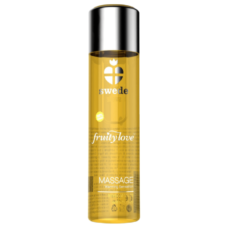 SWEDE - FRUITY LOVE OLIO DA MASSAGGIO EFFETTO RISCALDANTE FRUTTATO TROPICALE CON MIELE 120 ML. - SWEDE - Intimo per le occasioni speciali | The Game Lingerie