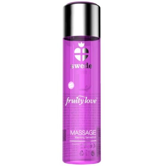 SWEDE - FRUITY LOVE OLIO DA MASSAGGIO EFFETTO RISCALDANTE LAMPONE ROSA E RABARBARO 60 ML - SWEDE - Intimo per le occasioni speciali | The Game Lingerie