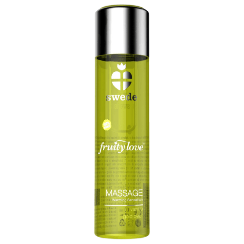 SWEDE - FRUITY LOVE OLIO DA MASSAGGIO EFFETTO RISCALDANTE VANIGLIA E PERA ORO 120 ML - SWEDE - Intimo per le occasioni speciali | The Game Lingerie