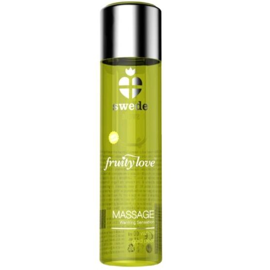SWEDE - FRUITY LOVE OLIO DA MASSAGGIO EFFETTO RISCALDANTE VANIGLIA E PERA ORO 60 ML. - SWEDE - Intimo per le occasioni speciali | The Game Lingerie