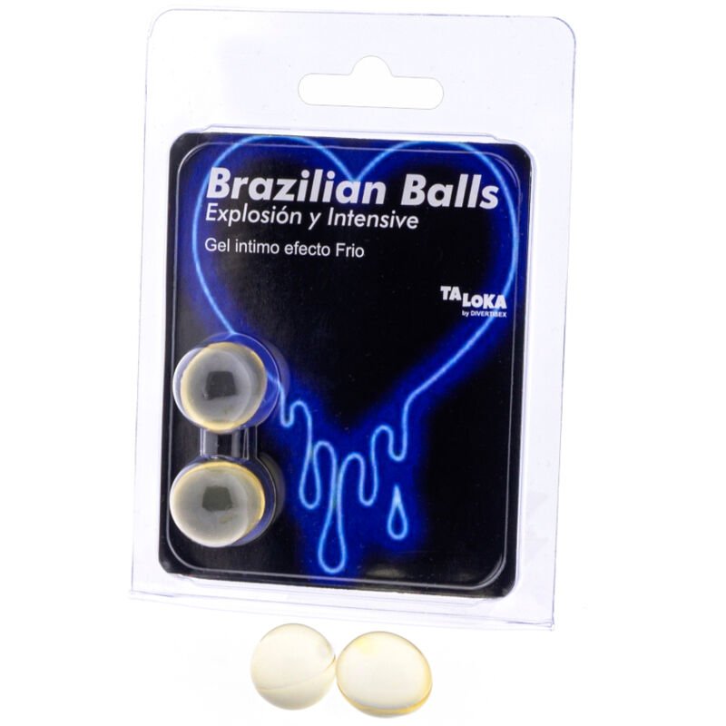 TALOKA - 2 SFERE BRASILIANE GEL EMOZIONANTE EFFETTO FREDDO E VIBRAZIONE - TALOKA - Intimo per le occasioni speciali | The Game Lingerie