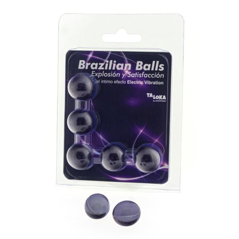 TALOKA - 5 SFERE BRASILIANE ELETTRICHE EFFETTO VIBRANTE EMOZIONANTE GEL - TALOKA - Intimo per le occasioni speciali | The Game Lingerie