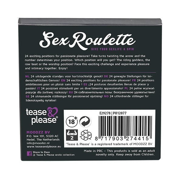 TEASE & PLEASE - SEX ROULETTE KAMASUTRA - TEASE&PLEASE - Intimo per le occasioni speciali | The Game Lingerie