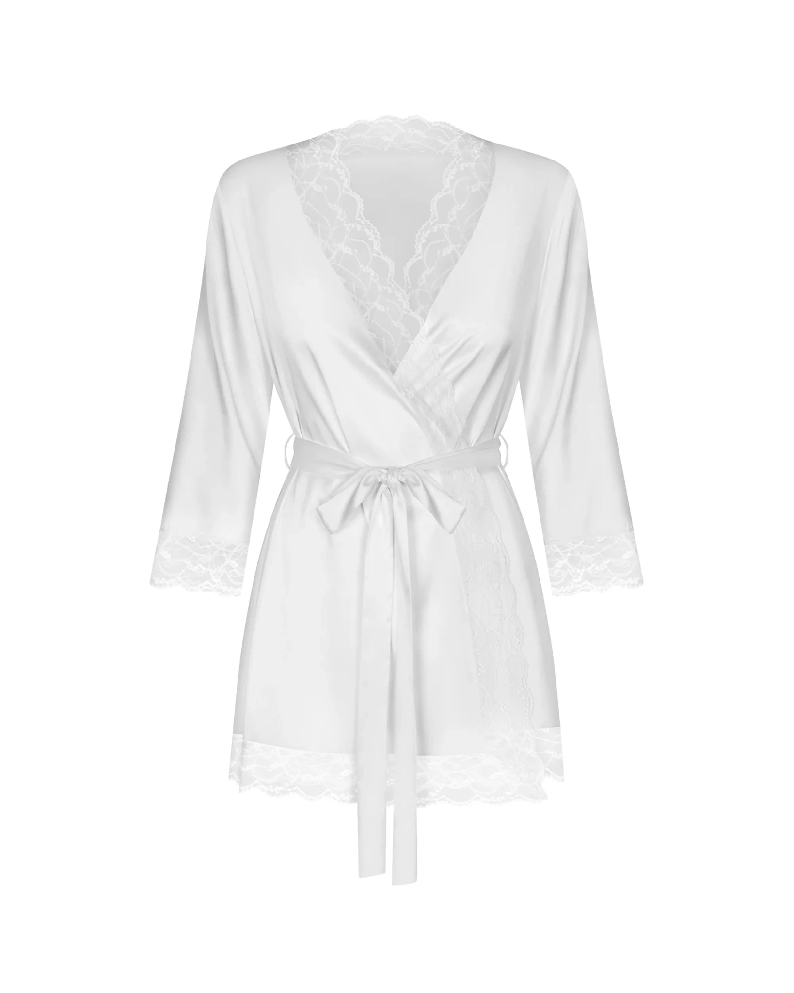 Vestaglia Peignoir Bianca in Pizzo Weddya | Obsessive 229431 - Obsessive - Intimo per le occasioni speciali | The Game Lingerie