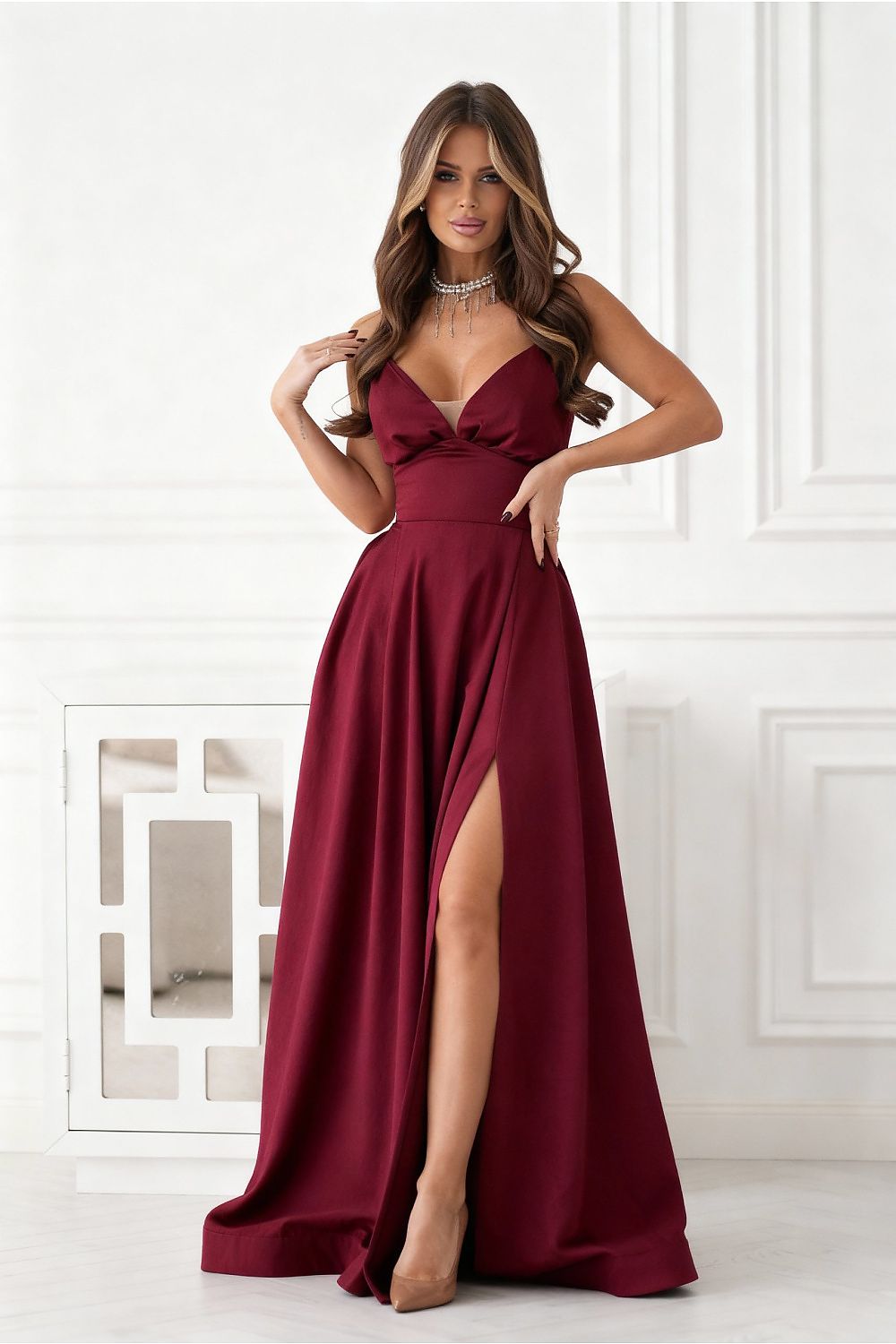 Vestito lungo model 221608 Bicotone 