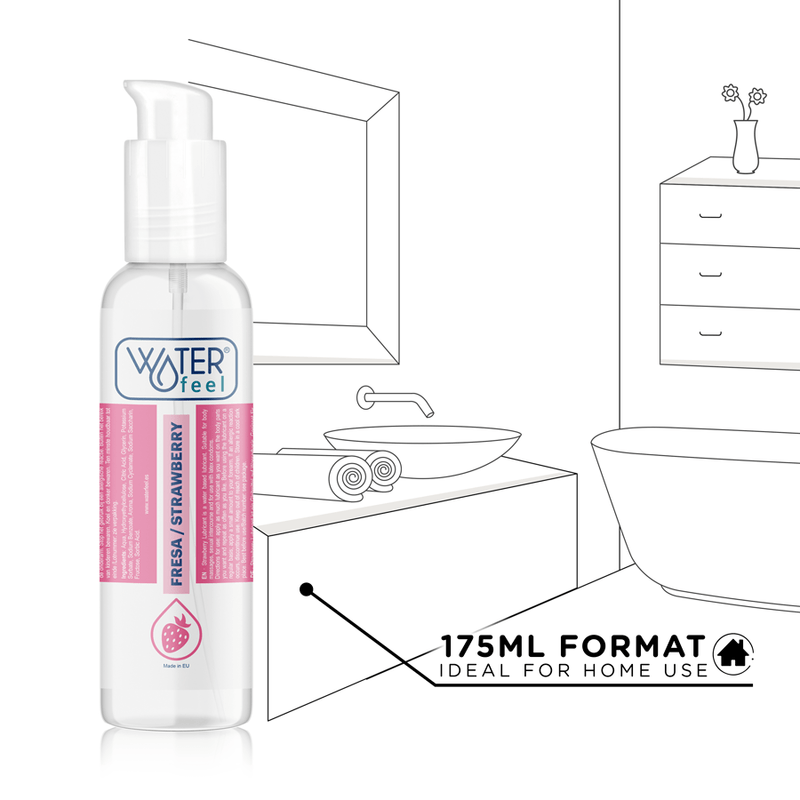 WATERFEEL - LUBRIFICANTE A BASE ACQUA DI FRAGOLA 175 ML - WATERFEEL - Intimo per le occasioni speciali | The Game Lingerie